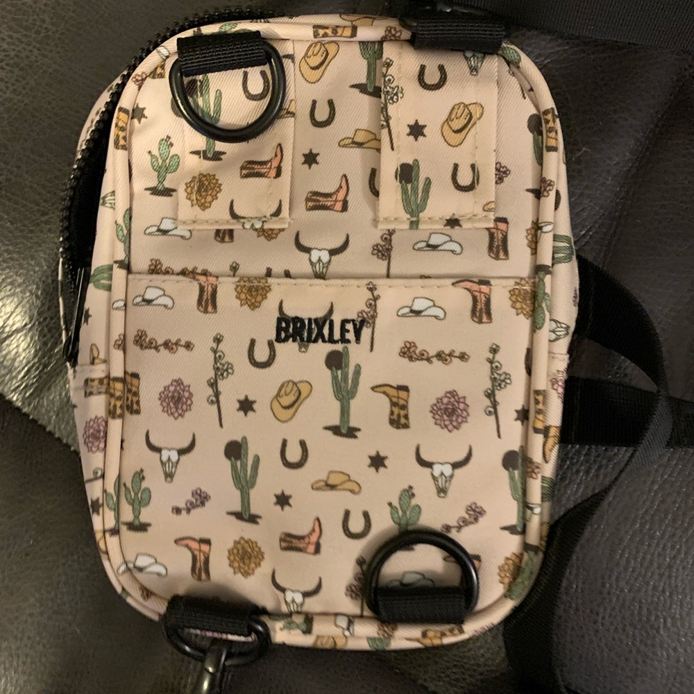 Brixley Cactus Motif Shoulder Bag - Cream